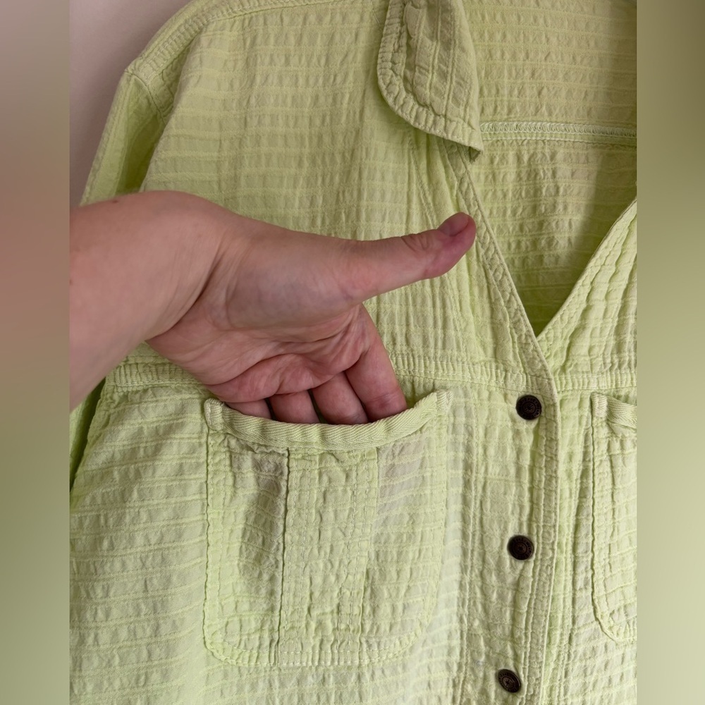 Ezzewear Light Green Top Size M Short sleeves Cotton - Picture 3 of 11
